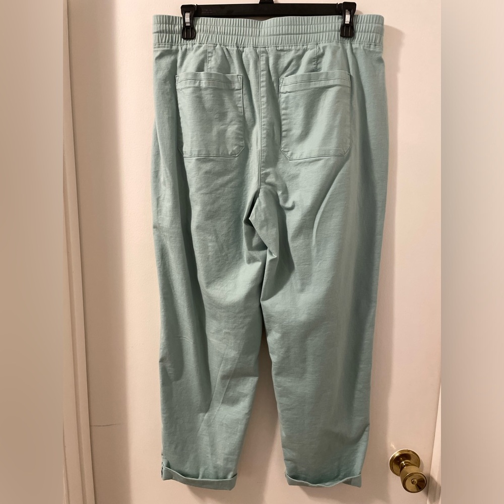 Talbots Sage Green Drawstring Cuff Pullon Pants S… - image 2